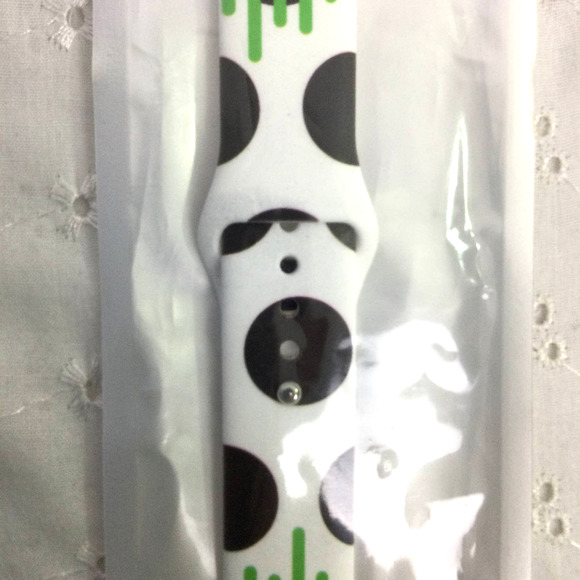 Black White Smart Watch Silicone Adjustable Watch Band - Picture 4 of 6